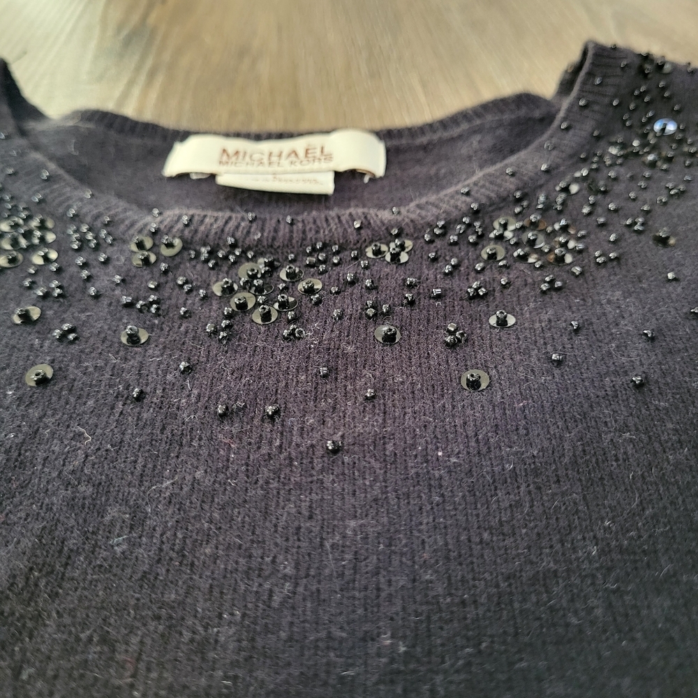 MICHAEL Michael Kors Black Embellished Knit Cardigan & Shell Set - Picture 8 of 15